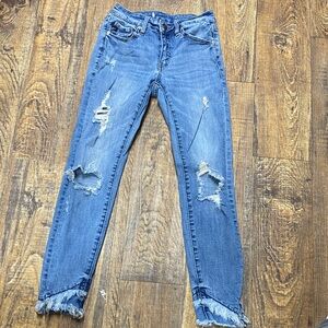 KanCan Estilo size 3/25 Distressed skinny Blue Jeans for Women stretch comfy